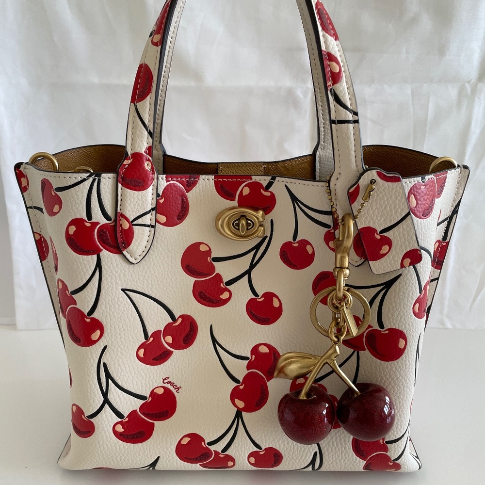 Coach Willow tote in cherry print